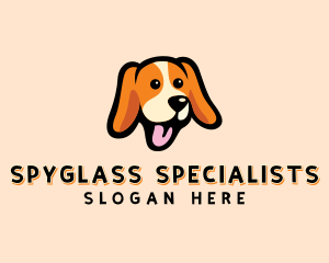 Happy Beagle Puppy Dog logo design