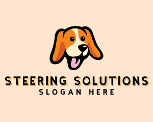 Happy Beagle Puppy Dog logo design