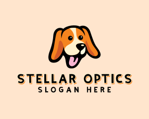 Happy Beagle Puppy Dog logo design