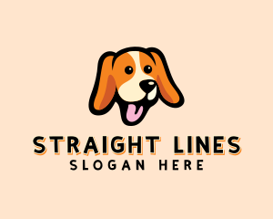 Happy Beagle Puppy Dog logo design