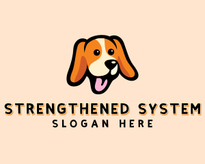 Happy Beagle Puppy Dog logo design