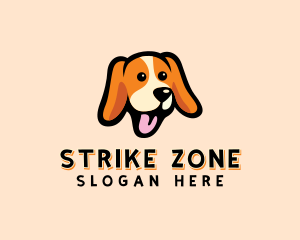 Happy Beagle Puppy Dog logo design