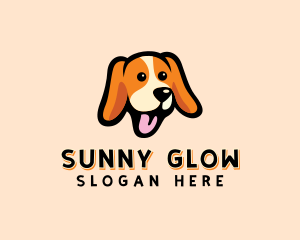 Happy Beagle Puppy Dog logo design