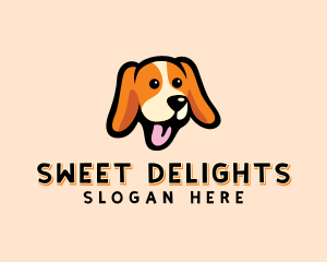 Happy Beagle Puppy Dog logo design