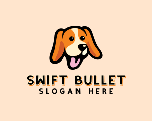 Happy Beagle Puppy Dog logo design