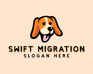 Happy Beagle Puppy Dog logo design