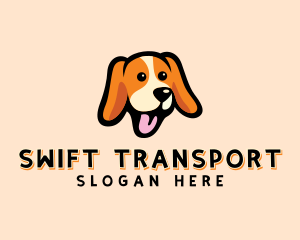 Happy Beagle Puppy Dog logo design