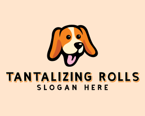 Happy Beagle Puppy Dog logo design