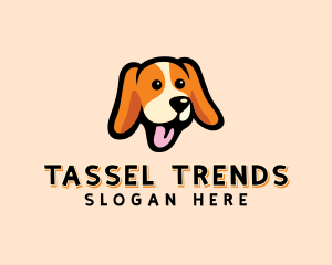 Happy Beagle Puppy Dog logo design