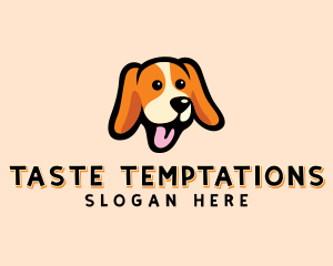 Happy Beagle Puppy Dog logo design