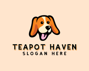 Happy Beagle Puppy Dog logo design