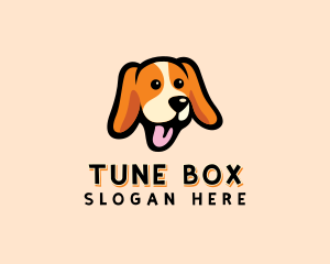 Happy Beagle Puppy Dog logo design