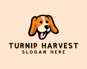 Happy Beagle Puppy Dog logo design