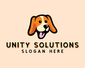 Happy Beagle Puppy Dog logo design