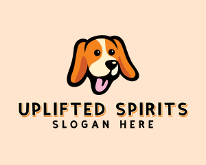 Happy Beagle Puppy Dog logo design