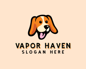 Happy Beagle Puppy Dog logo design