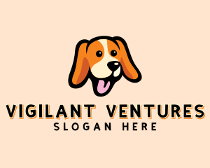 Happy Beagle Puppy Dog logo design