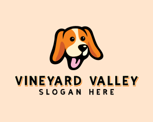 Happy Beagle Puppy Dog logo design