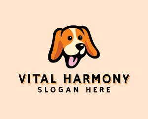 Happy Beagle Puppy Dog logo design