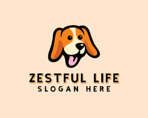 Happy Beagle Puppy Dog logo design