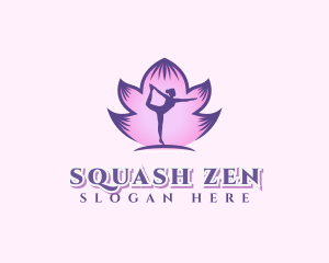 Yoga Meditation Lotus logo design