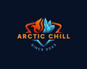 Cooling Ice Fire logo design