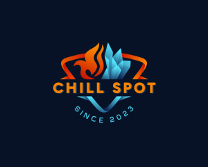 Cooling Ice Fire logo design