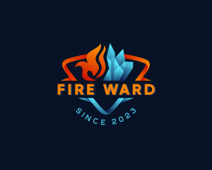 Cooling Ice Fire logo design