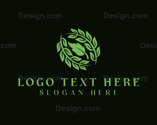 Natural Herbal Leaves Logo