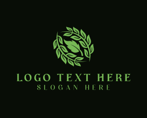 Natural Herbal Leaves Logo