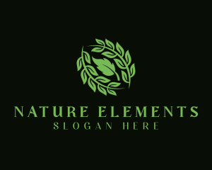 Natural Herbal Leaves logo design