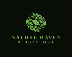 Natural Herbal Leaves logo design