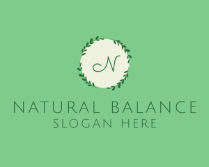 Nature Leaf Wreath logo