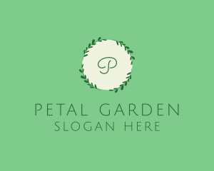 Nature Leaf Wreath logo design