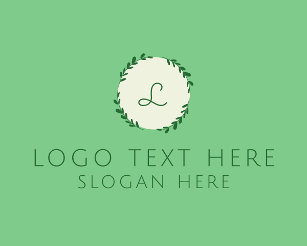 Nature Leaf Wreath logo