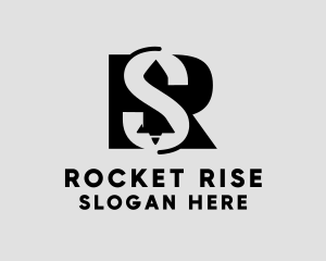 Rocket Letter SR Monogram logo