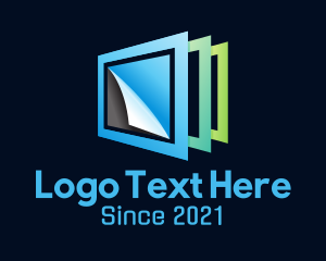 Screen - Paper Frame Pages logo design