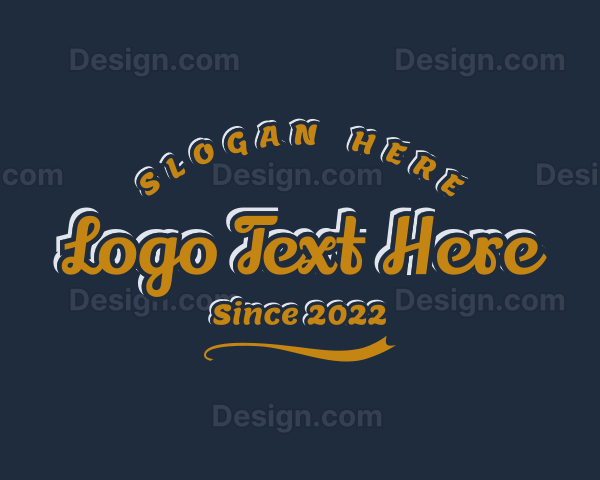 Retro Cursive Stroke Logo