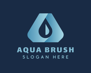 Blue Liquid Droplet logo design