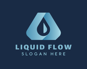 Blue Liquid Droplet logo design