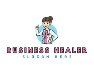 Female Doctor Stethoscope logo