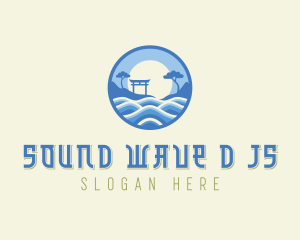 Shrine Waves Resort logo design