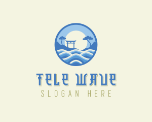 Shrine Waves Resort logo design