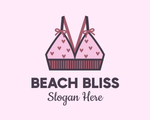 Heart Bikini Bra logo design