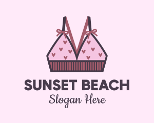 Heart Bikini Bra logo design