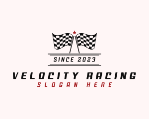 Racing Flag Automotive logo design