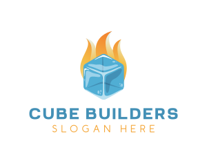 Ice Cube Fire logo design