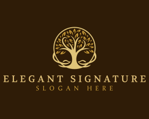 Elegant Tree Nature logo design