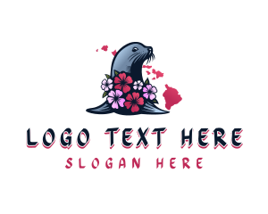 Hawaiian Floral Seal logo