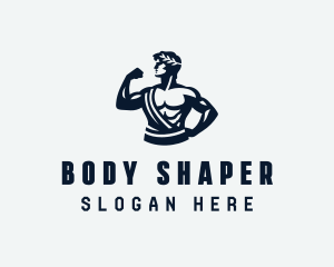 Olympian Bodybuilder Fitness logo design